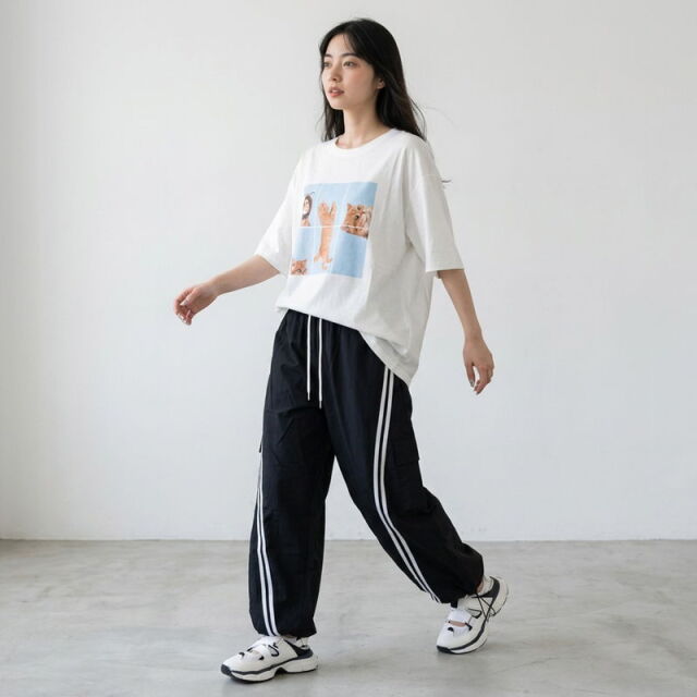 パネル転写ネコBIGTシャツ