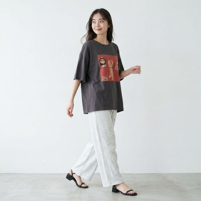 パネル転写ネコBIGTシャツ