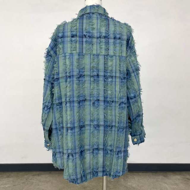 フリンジチェックシャツ