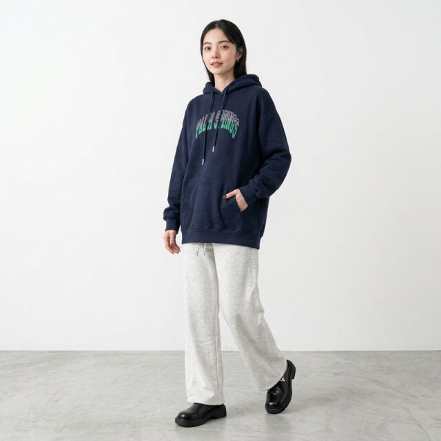 ダメージロゴプルオーバーパーカー