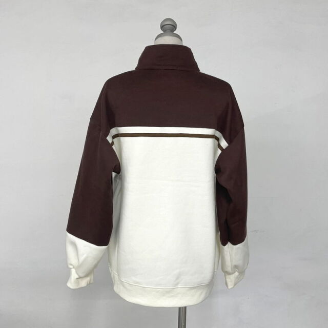 ナンバリングハーフZIPプルオーバー