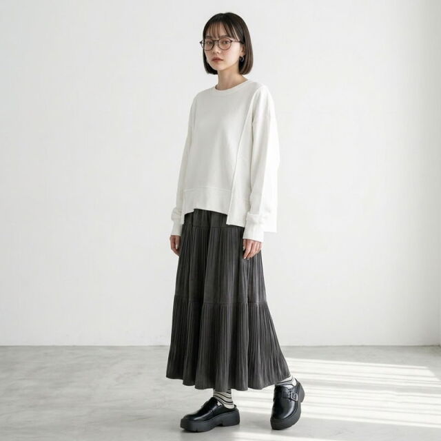 バックZIPプルオーバー