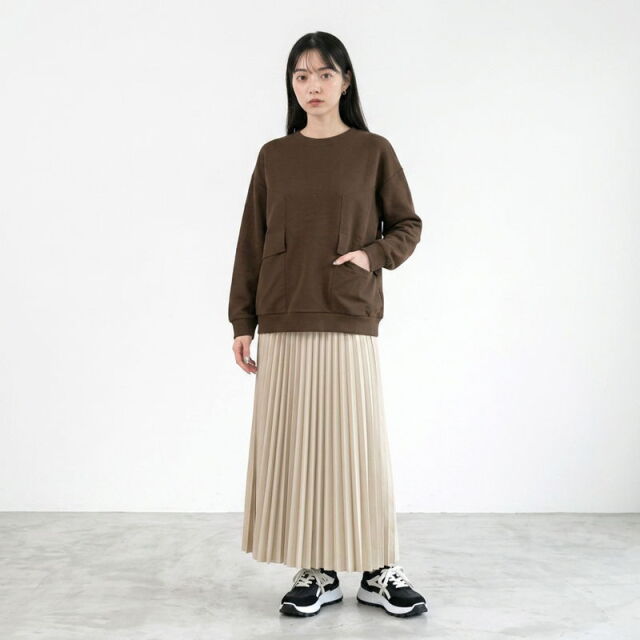 カルゼ切替プルオーバー