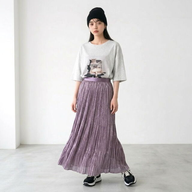 シャイニープリーツスカート