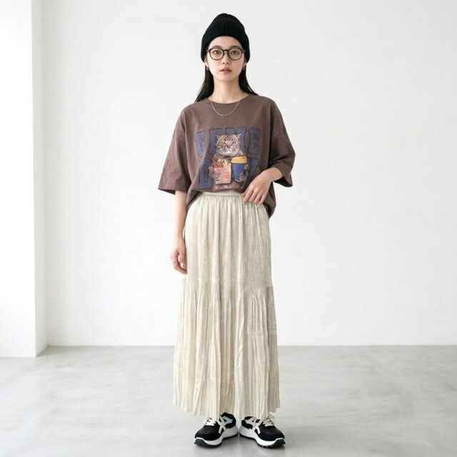 シャイニープリーツスカート