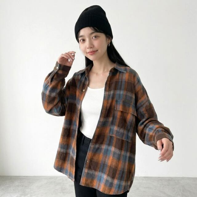 チェックビッグシャツ