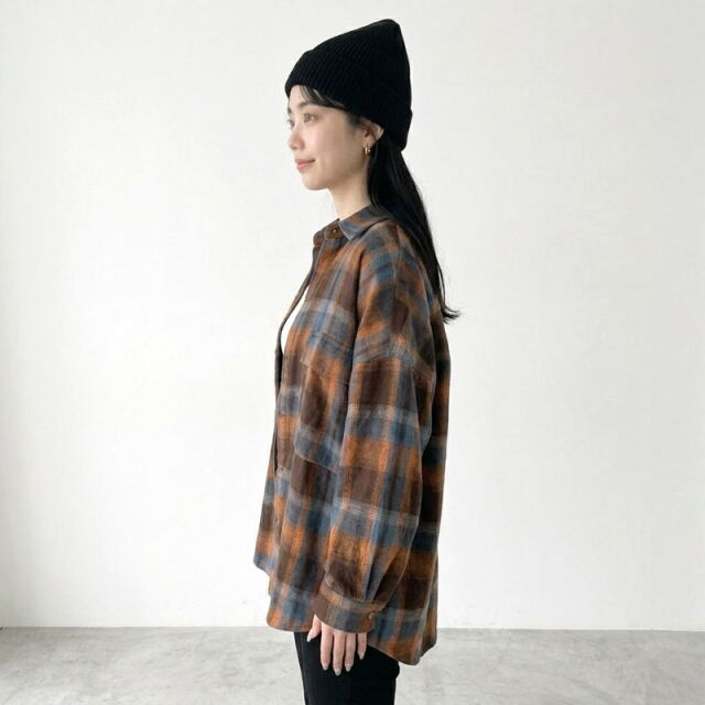 チェックビッグシャツ