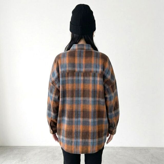 チェックビッグシャツ