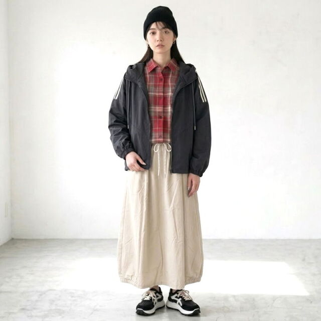 サイドラインフードブルゾン