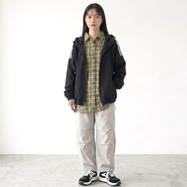 サイドラインフードブルゾン