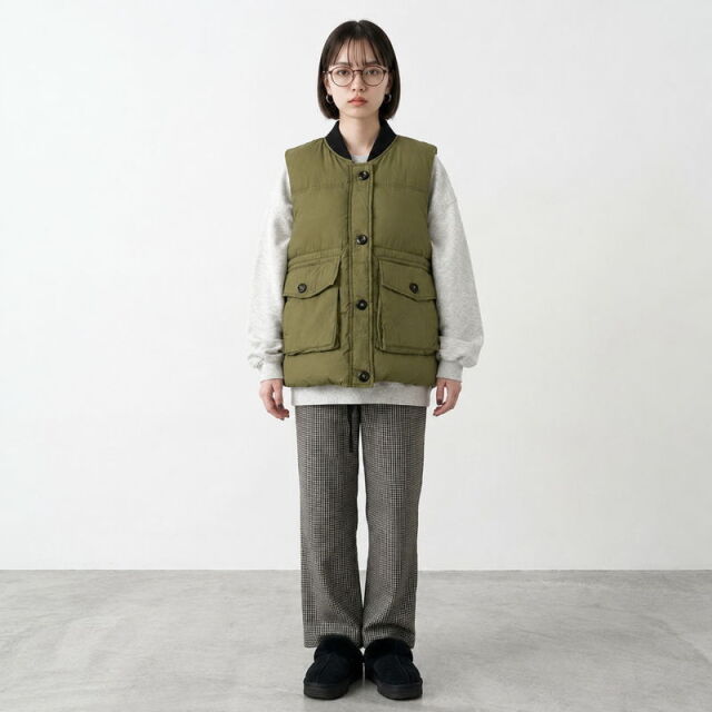 中綿リブベスト