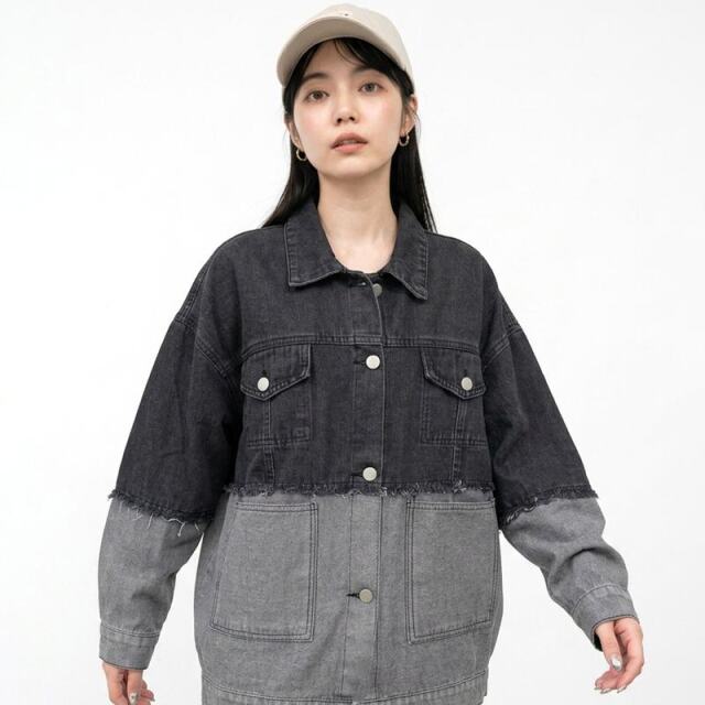 リメイク風デニムジャケット