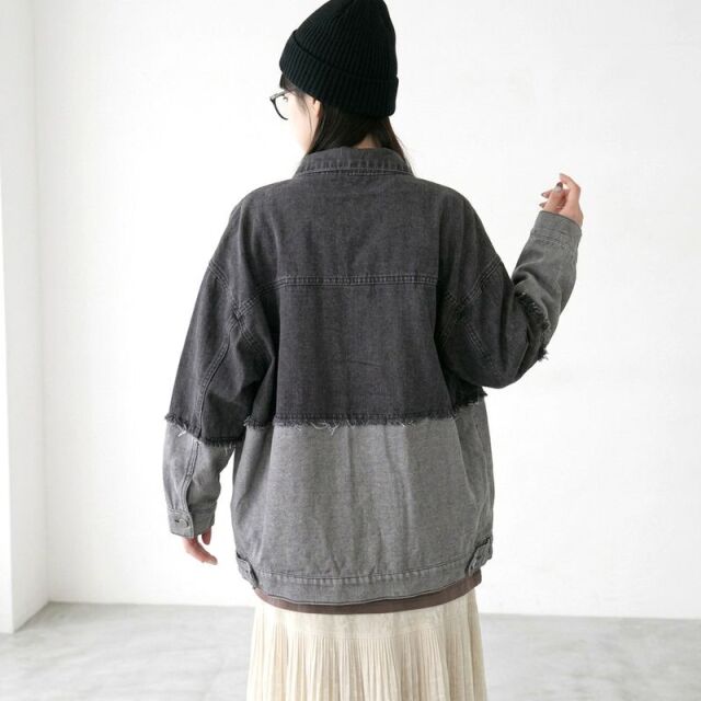リメイク風デニムジャケット