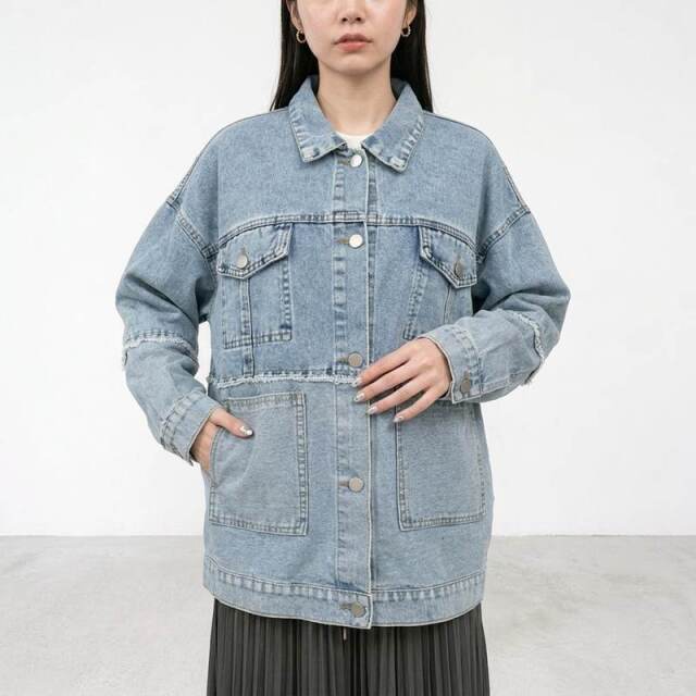 リメイク風デニムジャケット