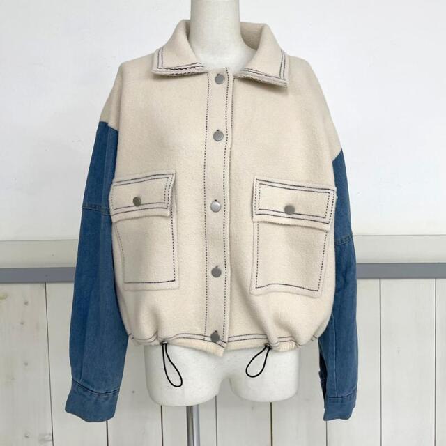 袖デニムジャケット