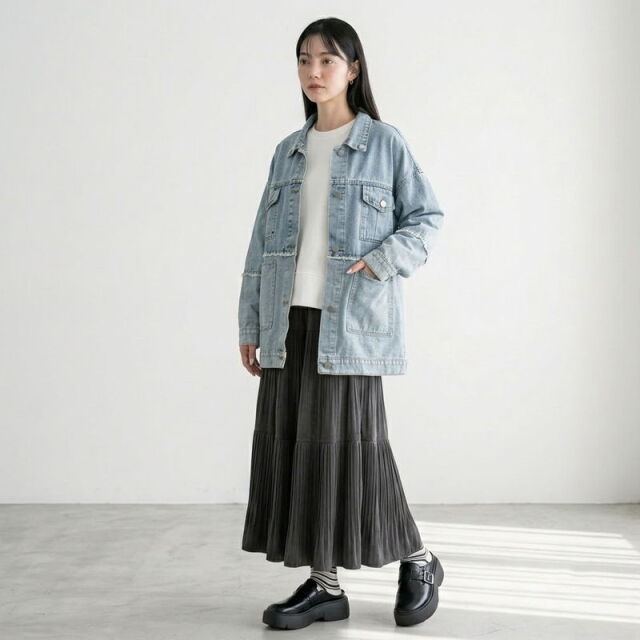 ベロアティアードスカート