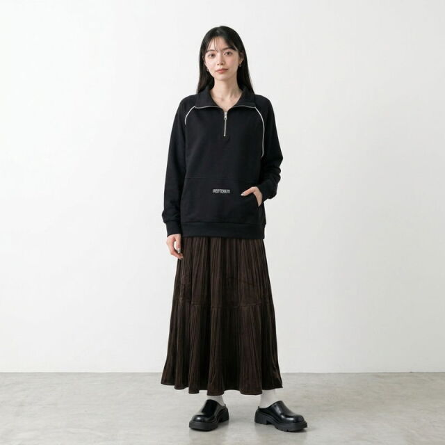 ベロアティアードスカート