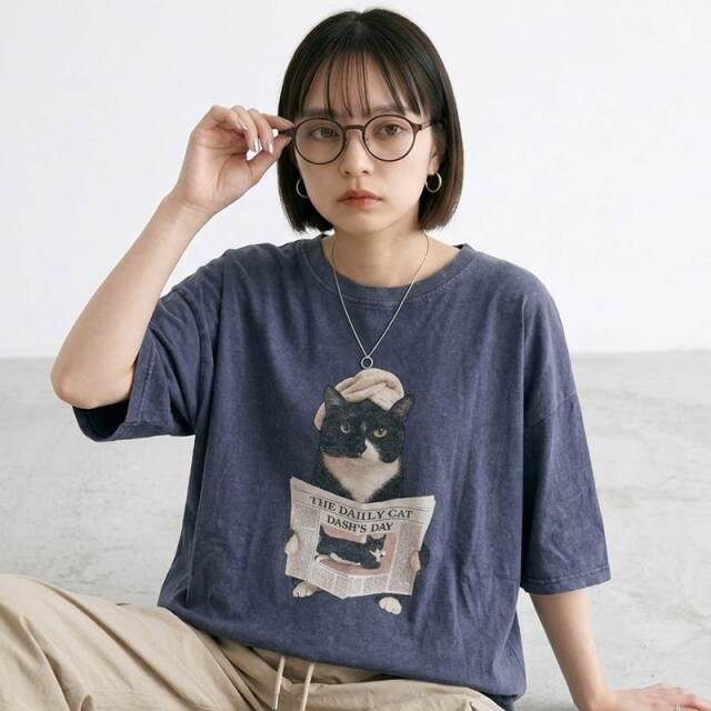 ピグメントネコサングラスBIGTシャツ