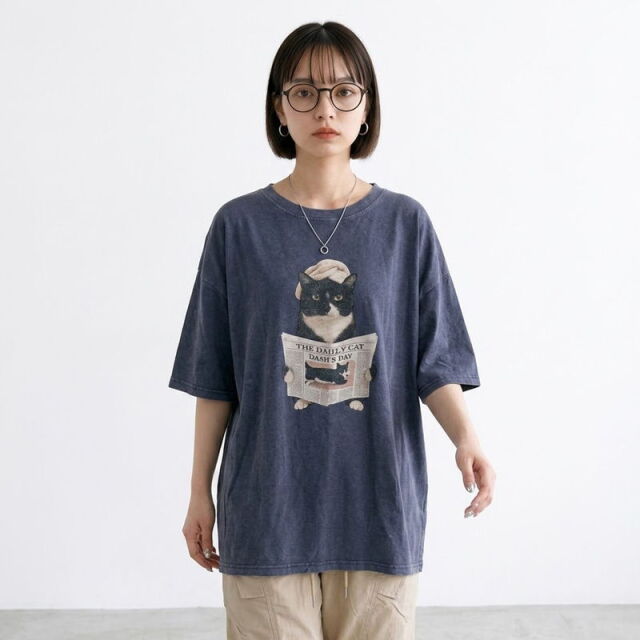 ピグメントネコサングラスBIGTシャツ