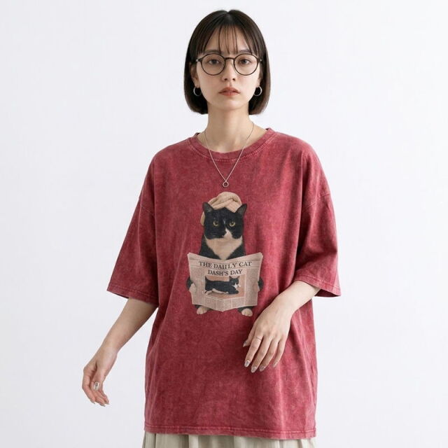 ピグメントネコサングラスBIGTシャツ