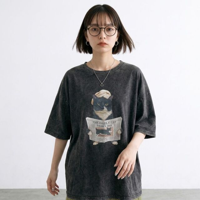 ピグメントネコサングラスBIGTシャツ