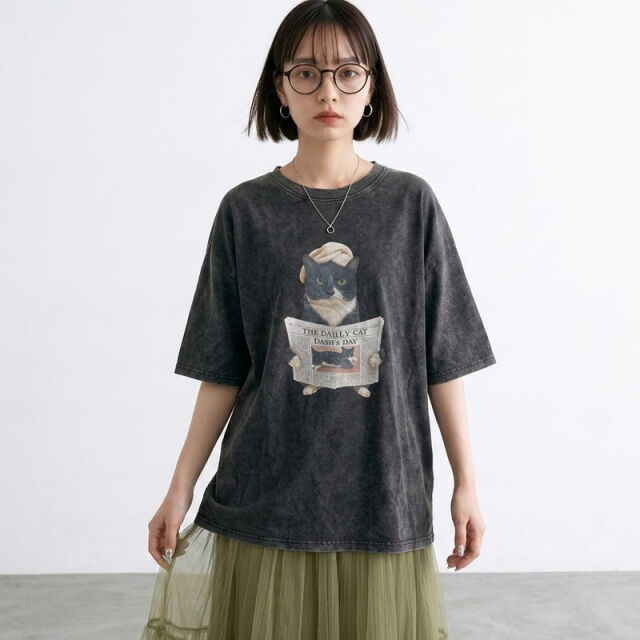 ピグメントネコサングラスBIGTシャツ