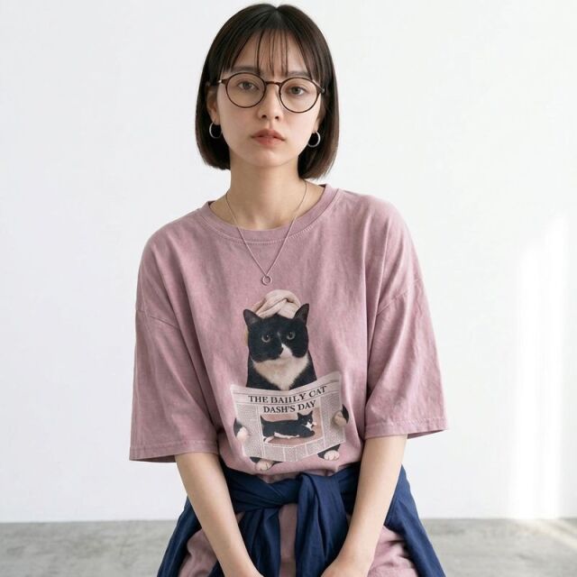 ピグメントネコサングラスBIGTシャツ
