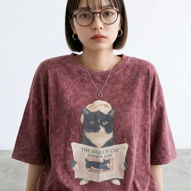 ピグメントネコサングラスBIGTシャツ