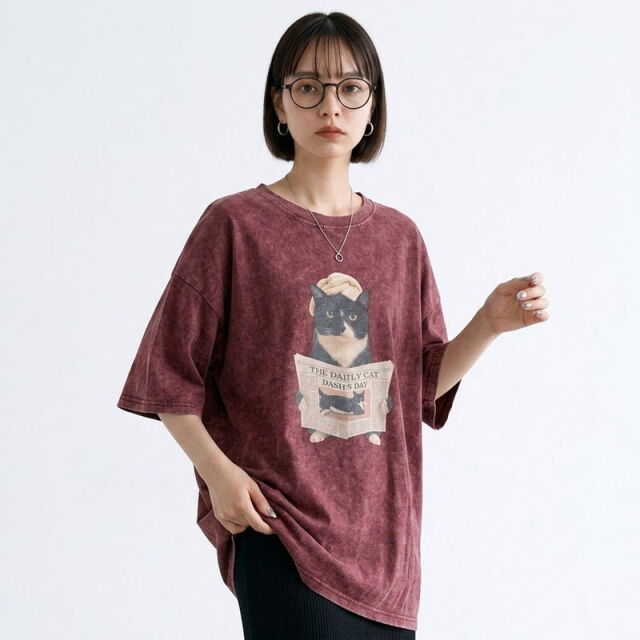ピグメントネコサングラスBIGTシャツ
