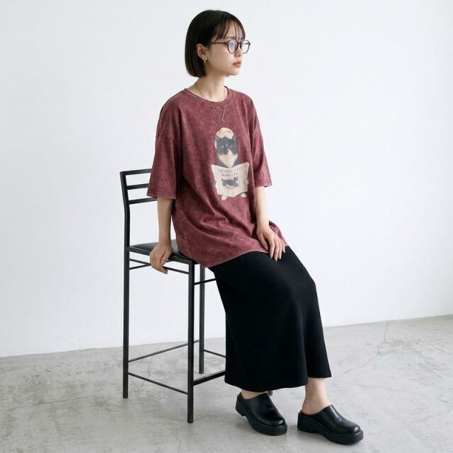 ピグメントネコサングラスBIGTシャツ