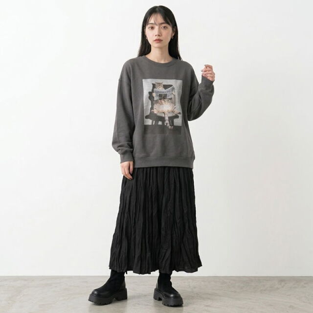ベロアプリーツスカート