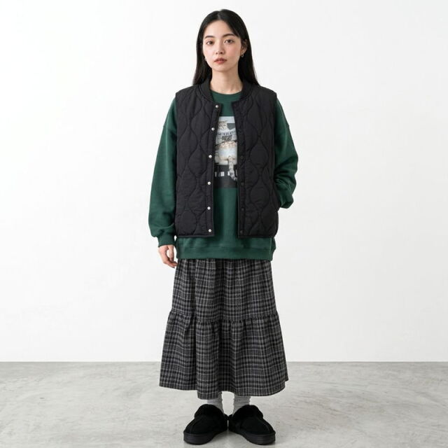 チェックティアードスカート