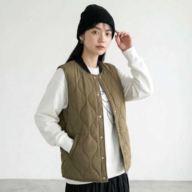 リブキルティングベスト