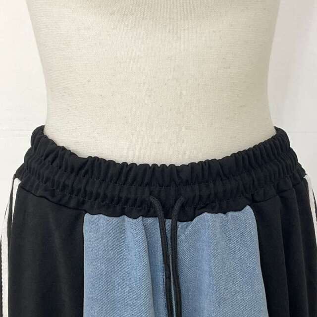 デニム切替ラインスカート