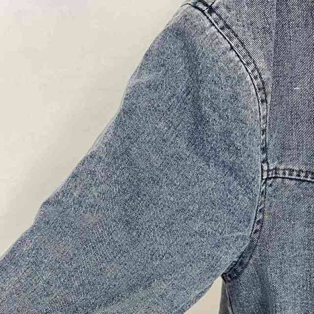 襟ファーデニムジャケット