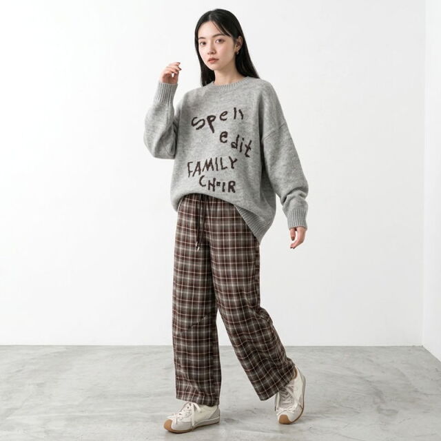 ニットロゴプルオーバー