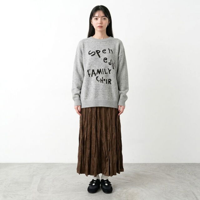 ニットロゴプルオーバー
