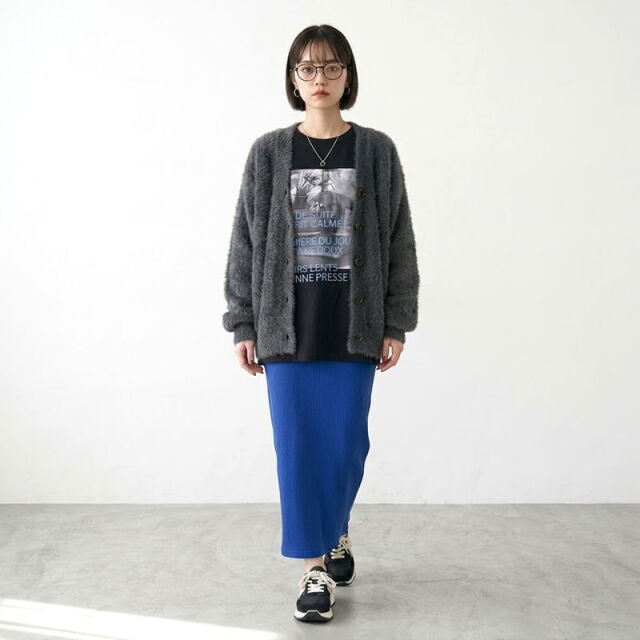 シャギーVカーディガン