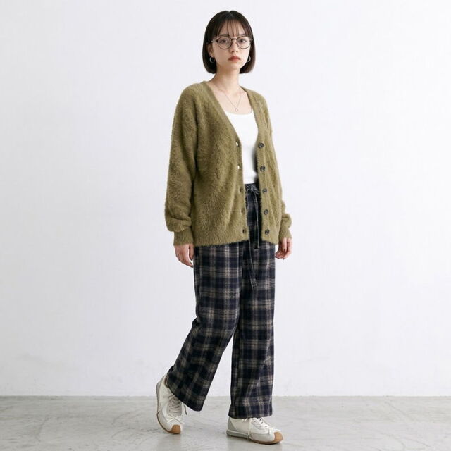 シャギーVカーディガン
