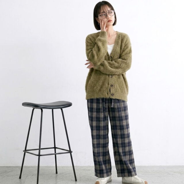 シャギーVカーディガン