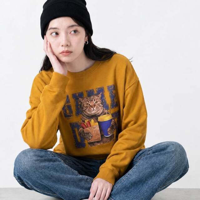 ドラネコプリントプルオーバー