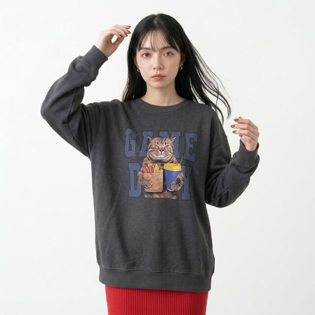 ドラネコプリントプルオーバー