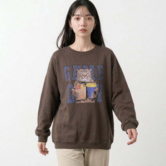 ドラネコプリントプルオーバー