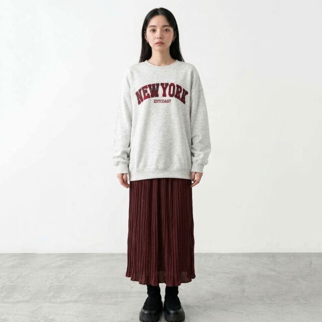 チェックカレッジロゴプルオーバー