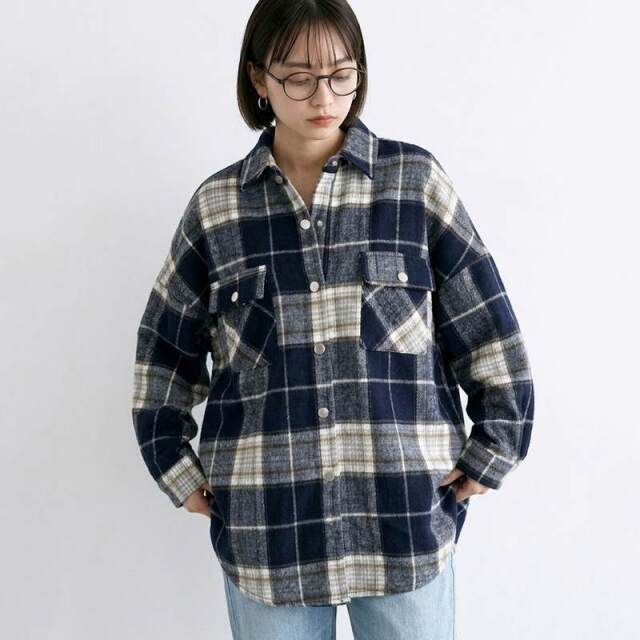 シャギーチェックシャツ