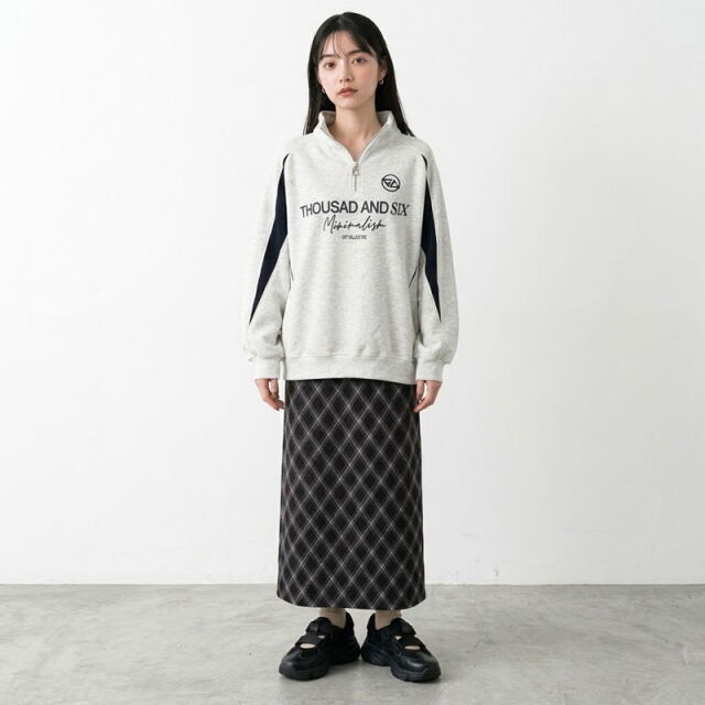 スポーツロゴハーフジッププルオーバー