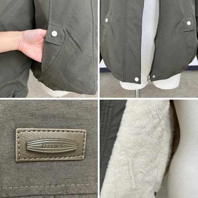 ニット襟ブルゾン