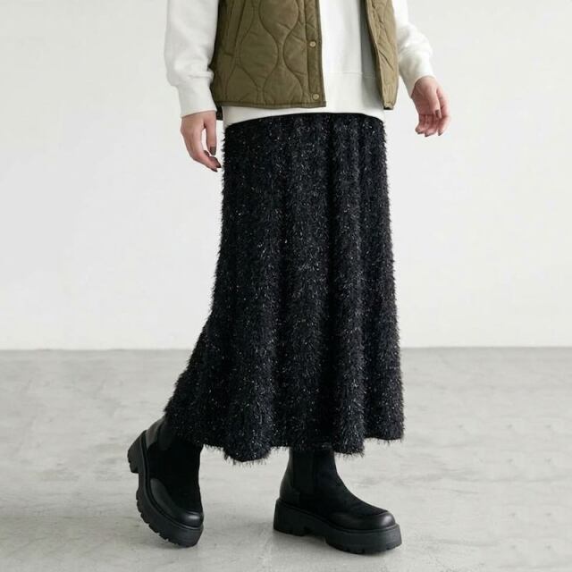 シャギーIラインスカート