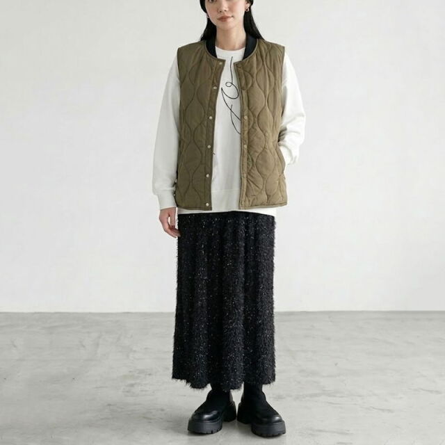 シャギーIラインスカート
