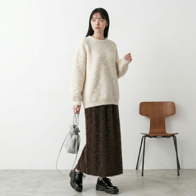 シャギーIラインスカート